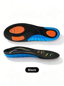 1 Pair Sports Whale Arch Support Insoles, 2 Color Options, Rebound Shock Absorption, Sweat-Absorbent, Anti-Twist, Full-Length Cushioning Insoles - Multicolor - View 13