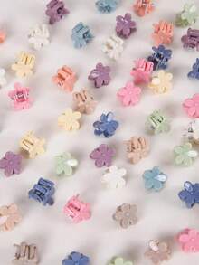 20/30/40/50/100pcs Kids Random Color Macaron Mini Hair Clips, Simple Versatile Daily Wear Hair Accessories - Multicolor - View 5