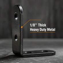 Matte Black L Brackets 2 Inch Metal Corner Brackets With Screws - Black - View 4