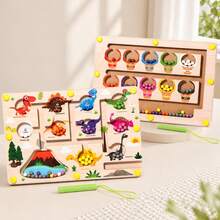 Dinosaur & Ice Cream Maze Ball Toy, Children Color Number Sorting Counting Matching Board, Pen Grip Control Training, Develop Focus And Hand-Eye Coordination - Multicolor - View 3