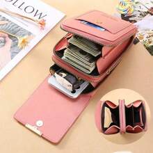 Women's Wallet Card Holder Phone Pouch Touchscreen Phone Bag Crossbody Cute Fashion Key Bag One Shoulder Backpack Soft Affordable Small Purse - Multicolor - View 5