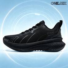 ONEMIX 2026 新款男士時尚運動休閒跑鞋,舒適吸震輕量透氣網布慢跑鞋,馬拉松訓練健身運動鞋,戶外登山防滑男鞋,日常走路休閒男士運動鞋,氧氣空間氣泡中底科技吸震輕量彈性運動鞋,中性款 - 賓士黑 - 查看 12