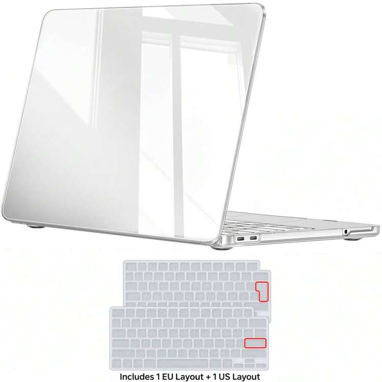 適用於 MacBook Neo 13 吋 A3404 2026 A18 Pro，水晶硬殼保護殼，可選雙鍵盤保護膜、螢幕保護貼、折疊支架、USB 轉接頭與筆電包，多色可選 - 查看 10