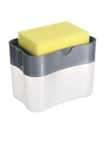 Soap Sponge Holder Space-Saving Kitchen Sink Organizer Dish Soap Dispenser Sponge Nozzle Non-Slip Base Dish Detergent Dispenser Household Cleaning Kitchen Accessories Kitchen Storage Bathroom Accessories Cleaning Sponge - Multicolor - View 12
