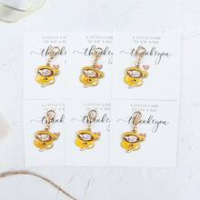 3pcs/6pcs Creative Coffee Cup Hanging Decor, Delicate Oil-Drip Alloy Pendant With Thank You English Greeting Card, Lobster Clasp For Easy Detachment, Artistic Minimalist Style, Suitable As Key Chain Or Bag Decoration, Warm Gift For Colleagues, Friends And Family For Gratitude Occasions - Ginger - View 6