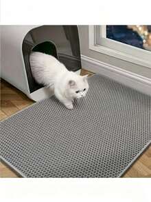 Universal Pet Litter Mat, Gray Double-Layer Honeycomb EVA Mat, Anti-Leak And Anti-Seepage, Waterproof And Non-Slip, Cat And Dog Cleaning Accessory - Multicolor - View 3