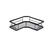 3pcs Stainless Steel Corner Shower Caddy Set, Drill-Free Adhesive Wall Mount Shower Storage Rack, Suitable For Shampoo, Body Wash And Soap - Black - View 6