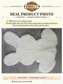 1pc 2026 New -Ins Cute White Rabbit Shaped Plush Decorative Rug, 3D Animal Shaped Decorative Rug, Autumn/Winter Best Seller, Soft, Super Absorbent, Suitable For Bedroom, Living Room Or Bathroom, Machine Washable, Bathroom Rug, Decorative Rug, Bedroom Decor, Small Rug, Rug, Home Decor, Living Room Rug, Living Room Small Rug, Bedroom Rug, Living Room Home Decor - Multicolor - View 6