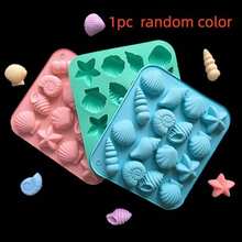 16 Cavity Shell Chocolate Silicone Starfish Mold Ocean Animal Shaped Candy Pudding Cake Decoration Mold - Conch Mold - View 6