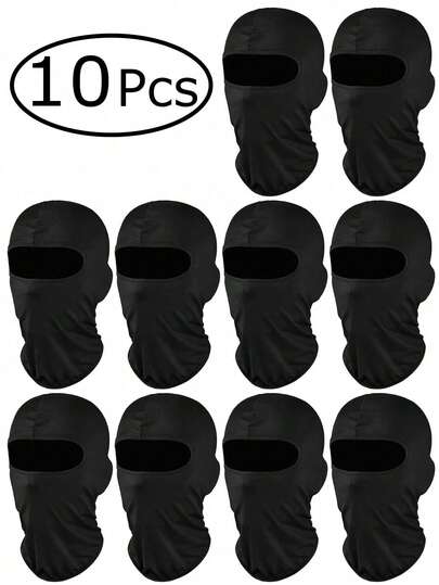 10 piezas/Múltiples/1 pieza Máscara de esquí para hombre, Protección facial completa Pasamontañas de invierno, Protección UV, Adecuado para hombres y mujeres Ciclismo al aire libre