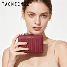 Fashion Vertical Grain PU Bifold Purse, Multi Card Slots ID Window Portable Zipper Wallet For Daily Use - Multicolor - View 8