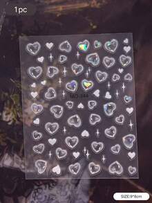 2 Styles Iridescent Heart Bubble Decorative Stickers, Luxury Laser Texture, Suitable For Water Bottles, Portable Containers, Refreshing The Appearance Of Objects And Adding Atmosphere - Decorative Stickers - View 9