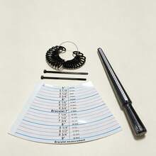 2/5PCS Ring And Bracelet Size Measurement Tool Set, Plastic Ring Sizer, Bracelet Inner Diameter Gauge, Ring Size Ruler, Finger Measuring Tape, Portable Jewelry Making Hand Measurement Tool, Measure Wrist And Finger Size - Multiple Styles - View 11