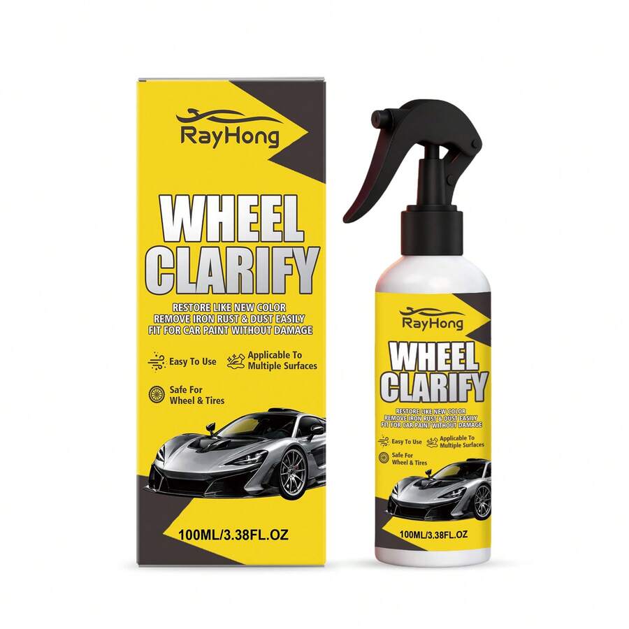 rayhong Spray removedor de óxido para la limpieza diaria y el mantenimiento del brillo de la carrocería del coche, los cubos de las ruedas, el polvo de los frenos y el óxido superficial. - A - Ver 1