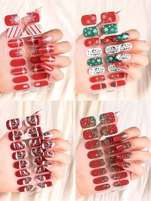 YBJK Christmas Warm Winter Nail Stickers Waterproof Full Coverage Snowflake Nail Art Decals Accessories - Multicolor - View 5