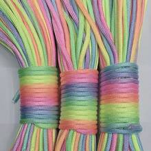 600/1500cm 4mm Fluorescent Rainbow Rope 7-Core Segmental Dye Light Rainbow Edge Handcraft Clothing Accessory - Multicolor - View 8