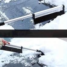 2in1 Telescoping Multi-Function Snow Shovel Brush - Extendable Handle With Ergonomic Grip, Heavy-Duty Ice Removal Tool For Car/Window/Driveway/Roof, Compact Portable Winter Essential - A - View 9