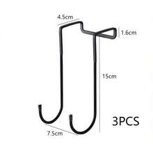 1/3/5pcs Multi-Function Stainless Steel S-Shaped Double Hooks, Removable No-Drill No-Adhesive Design, Kitchen Cabinet Bathroom Towel Coat Storage Rack - Multicolor - View 17