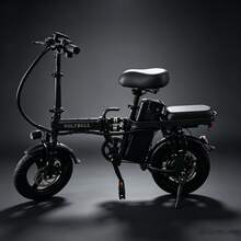 Bicicleta Eléctrica Plegable X3 para Adultos, Motor Integrado 500W, Batería 48V 10Ah, Llanta Sin Cámara 14*2.125, 5 Niveles de Velocidad, Sistema de Amortiguación Completa, Pantalla LCD a Color, Bici para Traslado Urbano - Negro - Ver 5