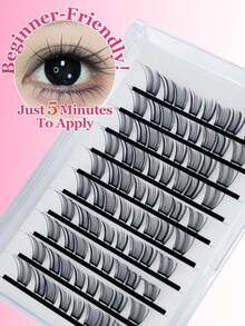 Tearable Individual Cluster Lashes, 10 Rows Soft Breathable DIY False Eyelashes For Makeup - View 6