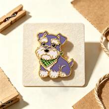 Cute Dog Enamel Pins Set, Pug Bichon Corgi Schnauzer French Bulldog Lapel Brooches, Metal Badges For Backpack Jacket Decor, Lover Gift For Dog Lovers - Multicolor - View 9