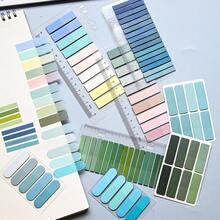 8 Sets/1 Pack Ultra-Thin Index Tabs PET Material Semi-Transparent Plastic Waterproof Sticky Notes Color Series Marker Tabs Student Textbook Record Tabs With Ruler Reading Book Memo Tabs School Back To School Supplies Office Document Tabs - one-size - View 5