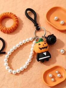 Cartoon Halloween Pumpkin Keychain Pendant Cute Skull Doll Car Key Chain Gift Charm - Multicolor - View 8