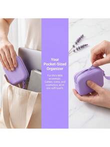 1pc Silicone Coin Purse, Mini Zipper Storage Bag With Wrist Strap, Waterproof Portable Earphone Lipstick Key Pouch, Small Travel Organizer Case - Multicolor - View 9