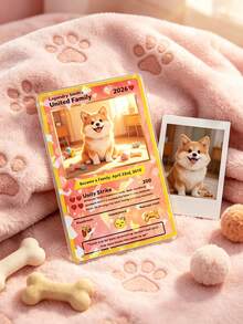 1pc Custom Acrylic Game Card With Photo Text Personalized Family Gift For Mom Dad Kids Cute Trading Card Keepsake For Birthday Anniversary Christmas Couples Custom PVC Wallet Cards Gifts For Pet Lovers - Photo + Engraving - View 6