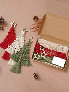 Christmas Tree Ornament DIY Crochet Kit, Suitable For Adult Crochet Experts, Handmade Christmas Tree Ornaments, Crochet Doll Set, Suitable For Beginners, Holiday Handmade Gift - Multicolor - View 3