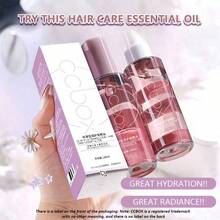 Fragrant Glossy Hair Serum For Dry & Frizzy Hair, Rinse-Free Hair Oil With Long-Lasting Aroma, Enhances Hair Luster, High-Purity Botanical Essence - Rusty Rose - View 3
