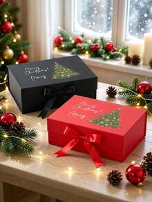 Personalized Christmas Gift Box, Christmas Tree Gift Box Set - Suitable For Christmas, Birthday, Wedding And Other Occasions As Decorative Gifts, Also Suitable For Party Activities As Foldable Paper Boxes - Multicolor - View 5