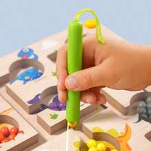 Dinosaur & Ice Cream Maze Ball Toy, Children Color Number Sorting Counting Matching Board, Pen Grip Control Training, Develop Focus And Hand-Eye Coordination - Multicolor - View 5