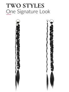 Braided Hair Extension With Star Charms, Long Ponytail Hair Piece For Women, Multiple Colors For DIY Hairstyles And Daily Styling - Multicolor - View 7