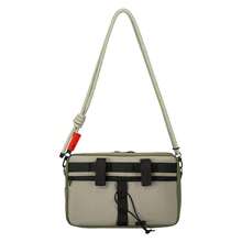 YUNRUX Green Nylon Bicycle Handlebar Bag Water Repellent Multi-Compartment Convertible Shoulder Handbag For Mountain Road E-Bike Commute Cycling Storage - Green - View 2
