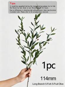1 buah Ranting Daun Zaitun Buatan 38 Inci, Batang Tanaman Musim Semi Hijau Palsu, Cocok untuk Dekorasi Bunga Pernikahan, Rumah/Dapur/Kantor, Rangkaian Meja DIY - MultiWarna - View 12