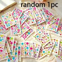 4pcs Colorful Acrylic Rhinestone Sticker Set, Heart Star Flower Plum Blossom Shaped Glitter Stickers For Scrapbooking, Cup Decoration, Phone, Computer Decorative Art DIY Crafts - Multicolor - View 12