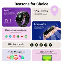 Blackview 具備 GPS 定位的智慧手錶，IP68 防水男女通用智慧手錶，適用手機/Android，健身手錶附心率監測、睡眠追蹤、計步器、卡路里計數、血壓監測，送給男士/女士的手錶禮物 - 查看 2
