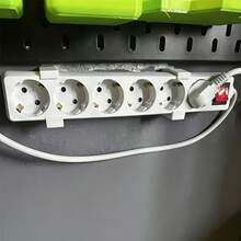 10-2pcs Power Socket Mounting Bracket, Socket Fixer, Power Strip Holder, Plug Storage Rack, Wall-Mountable With Drill Holes, Surge Protection Bracket, Sturdy Socket Organizer, Suitable For Home And Office Cable Management System, Space-Saving Storage And Fixing Device - Multicolor - View 4