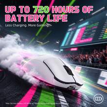Mouse Gaming Nirkabel Ringan ATTACK SHARK F1 AIR 39g dengan Mouse Tape, 60K DPI, Dual 8K Polling, PAW3955MAX, 20000 FPS, Konektivitas Tri-Mode, Sakelar Optik, Baterai 720 Jam, Web Driver untuk PC Mac - View 9