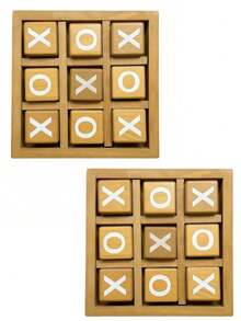 1pc/2pcs 3 Colors Optional Portable Wooden XO Tic Tac Toe Board Game, Logic Thinking Training, 2-Player Interactive Desktop Game, Coffee Table Decor Game, Living Room, Office Decor And Small Office Desk Bar, Wooden Mini Gift, Suitable For Games And Gifts, Home Decor, Suitable For Adults And Teenagers - Multicolor - View 13