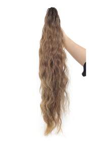 Claw-Clip Ponytail Featuring Long, Wavy Hair And Delicate Braids; A Stylish Accessory Perfect For Music Festivals, Parties, And Everyday Looks. - Multicolor - View 11
