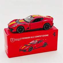 Burago 1:64 比例壓鑄車模 Ferrari 812 Competizione 紅色，創意口袋車模玩具，人偶與禮品 - 812 Competizione-Red - 查看 6