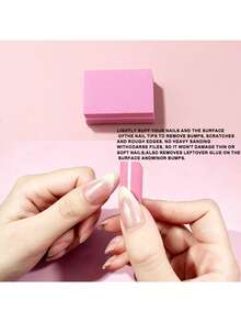 Bộ 6 món dụng cụ làm móng, bộ làm nail nghệ thuật di động gồm dũa móng, miếng đệm mút, kẹp tách ngón chân, bàn chải làm sạch móng, que đẩy da gỗ, dụng cụ chăm sóc móng chuyên nghiệp cho làm nail DIY, dùng tại nhà và du lịch - Hồng - Xem 5