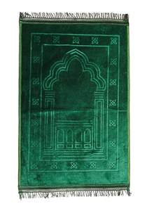 Thickened Flannel Ramadan Prayer Rug, Classic 3D Embossed Non-Slip Prayer Mat With Tassels, Islamic Prayer Carpet For Ramadan, Eid, Mosque And Home, Ramadan Holiday Gift - Multicolor - View 12