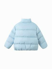 Balabala Girls Sweet Padded Coat Soft Warm Outerwear Loose Versatile Jacket For Tween Girl Winter Daily Outfit - Light Blue - View 5