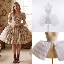 Women's Victorian Style Crinoline Hoop Skirt Cage Petticoat - Multicolor - View 2