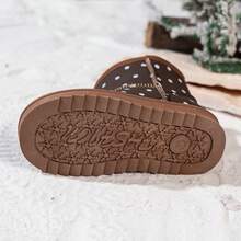 1 Pair Kids Snow Boots, Polka Dot Fashion Winter Thermal Lined Warm Slip-On Easy On & Off - Brown - View 8