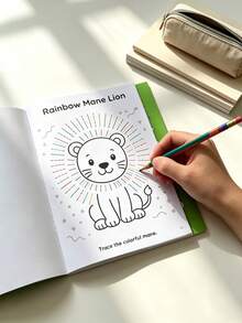 Children's Fun Animal Line Tracing Training Notebook, Early Education Animal Line Coloring Practice Book, Animal Identification Enlightenment, Back To School Learning Materials, Teacher Classroom Reward Small Gifts, Christmas/National Day Gifts - Multi-color - View 5