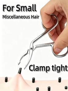 1/2Pcs Scissor Handle Eyebrow Tweezers Set, Straight & Curved Tip, Stainless Steel Precision Brow Plucker, Portable Beauty Grooming Tool For Removing Stray Facial Hairs, Eyebrow Shaping Accessory - Eyebrow Tweezers - View 1